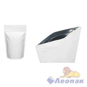 Пакет №19 металлизированный ДОЙ-ПАК 135х225 (45+45) БЕЛЫЙ матовый с замком zip-lock (100шт/600шт)