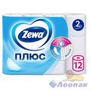 Т/бумага ZEWA Плюс белая 2-х сл. 12 рул./7