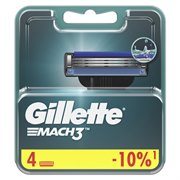 Сменные Кассеты Для Мужской Бритвы Gillette Mach3, с 3 лезвиями, прочнее, чем сталь, для точного бритья, 4 шт 3014260243531 - фото 51161