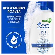 HEAD & SHOULDERS Шампунь и бальзам-ополаскиватель против перхоти 2в1 Основной уход 800/900млHEAD & SHOULDERS Шампунь и бальзам-ополаскиватель против перхоти 2в1 Основной уход 800/900мл 8700216326513 - фото 51717