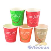 Набор Стаканов бумажных 200мл Enjoy (5шт/50 уп.) для ГН Леопак 4607804781706