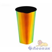 Стакан Bubble Cup квадр.дно прозрачный, глянцевый ПП 500мл ЧЕРНЫЙ/ЗОЛОТОЙ(432 шт) /ВЗЛП 1028ЧЗОЛ