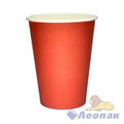 Стакан бумажный 400 мл Красный Д90 (50/800) №1591