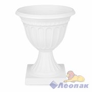Вазон "Олимпия" 18л (на высокой ножке) (белый) (уп4)