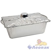 Форма алюм. КАСТРЮЛЯ с крышкой SP-328 (4200мл) h=95мм 330х210мм (50шт/2уп) Y291123