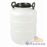 Бочка 40 л белая КРУГЛАЯ Р 10062