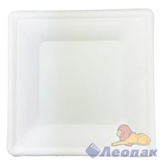 Тарелка квадратная TM-XFP301 260*260 мм h-14, багасса белая (50шт/500шт)