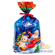 Пакет с центральным швом, метал. "Салазки" (13,5+2*3)*38/60 мкм (50/500) / Интер