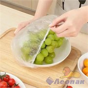 Пакет-крышка д/тарелки на резинке, полиэтилен (100шт/1уп/600уп) PK44 3654/886 - фото 53177