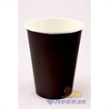 Стакан бумажный 300мл (50шт/20уп) Черный BLACK (D=90) - фото 5908